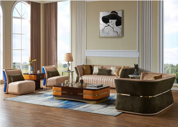 DANISH Pattiserie Camelback Sofa